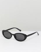 Reclaimed Vintage Inspired Oversized Cat Eye Sunglasses In Black - Black