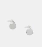 Asos Design Sterling Silver Hoop Earrings In Mini Solid Shape Design - Silver