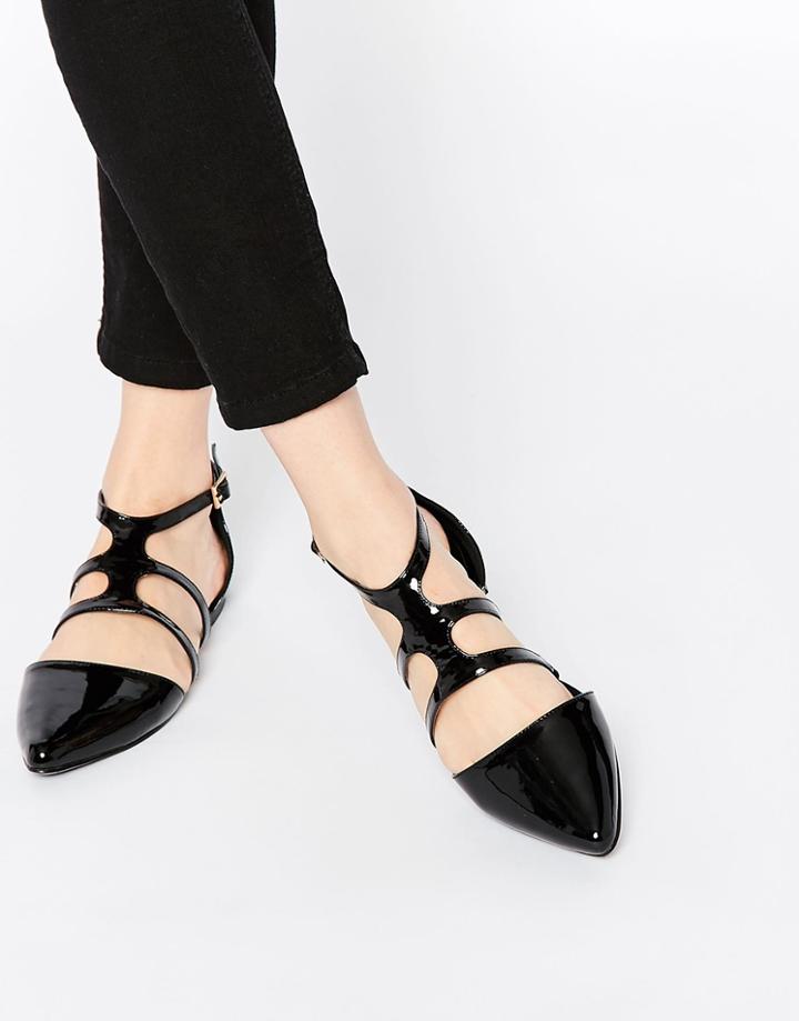 Asos Limit Ballet Flats - Black Patent