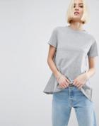 Asos T-shirt Stripe With Cape Back - Multi