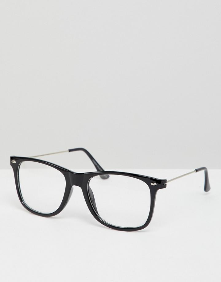 7x Mens Square Frame Sunglasses - Black