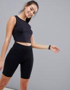 Asos 4505 Booty Short In Long Length - Black