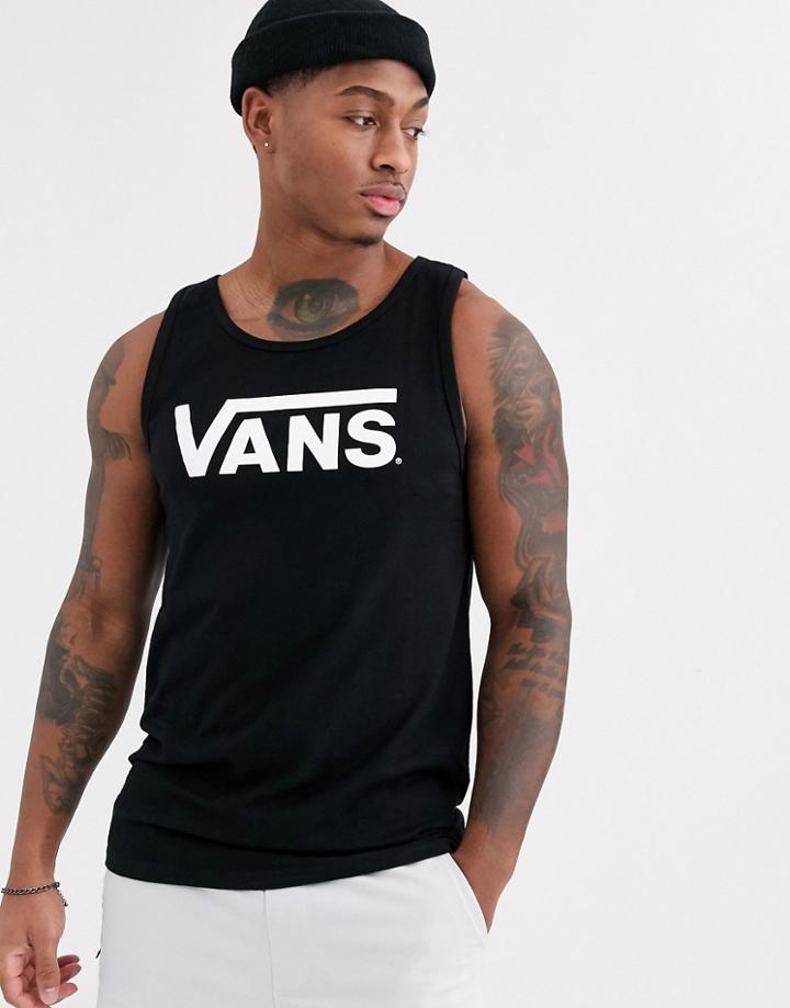 Vans Classic Logo Tank In Black