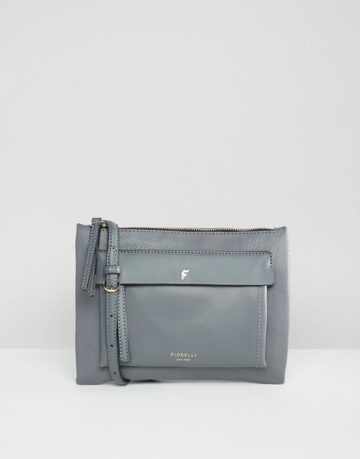 Fiorelli Alexa Flat Large Pocket Crossbody Bag - Gray