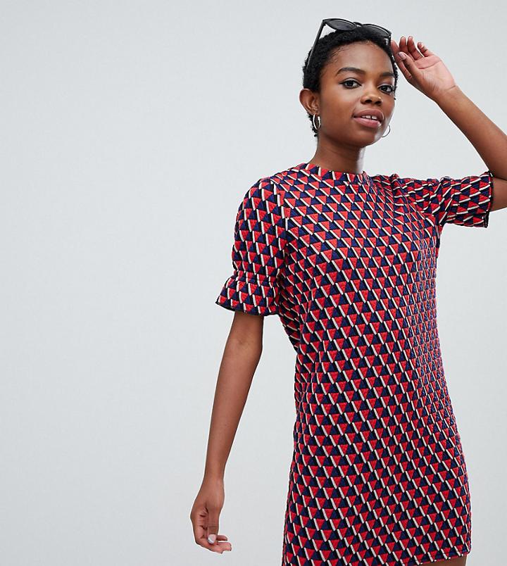 Noisy May Petite Textured Print Dress - Multi