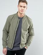 Jack & Jones Core Bomber Jacket With Ma-1 Pocket - Green