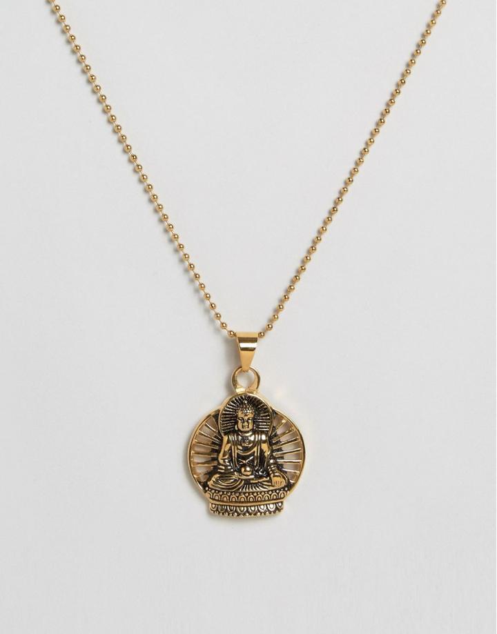 Seven London Buddha Necklace In Gold - Gold