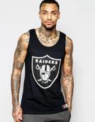 Majestic Raiders Fine Jersey Logo Tank - Black