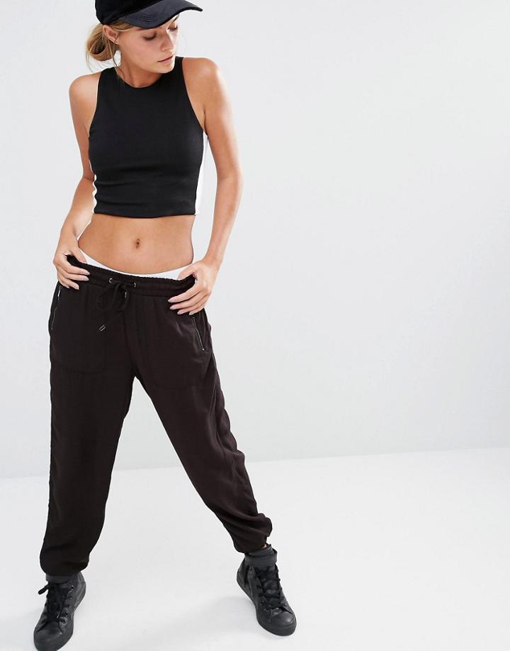 New Look Cuffed Track Pants - Black