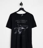 Asos Design T-shirt With My Chemical Romance Licence In Black-white