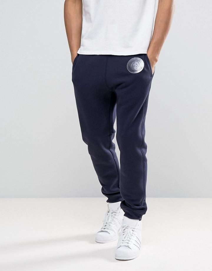 Love Moschino Slim Fit Joggers With Clear Moschino Badge - Navy