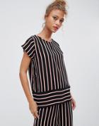 Blend She Nora Stripe Top - Black