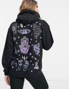 Hnr Ldn Mystic Tattoo Back Print Hoodie-black