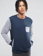 Billabong Crew Neck Pocket Sweat Sweater - Blue