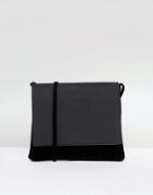 Missguided Mixed Fabric Cross Body - Black