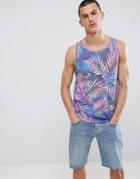 Another Influence Tropical Print Tank - Pink