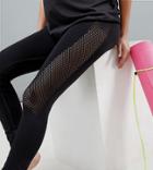 Asos 4505 Maternity Seamless Yoga Legging In Open Warp Knit - Black