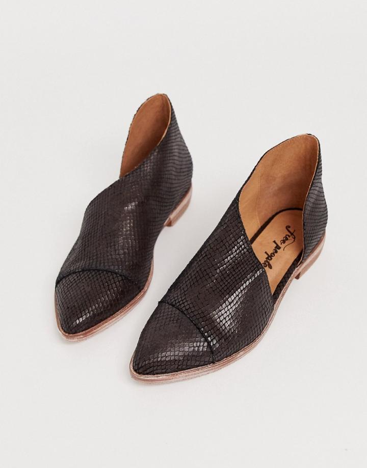 Free People Textured Royale Flat-black