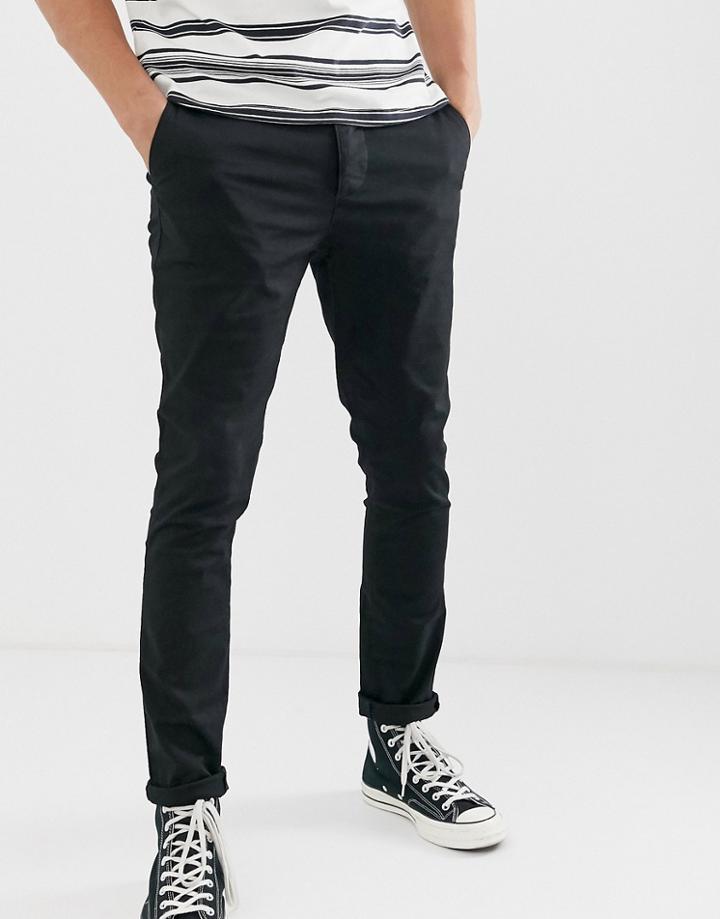 Asos Design Super Skinny Chinos In Black