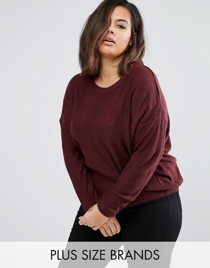 Bravesoul Plus Sweater - Red
