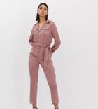 Missguided Utility Jumpsuit In Rose Pink - Pink