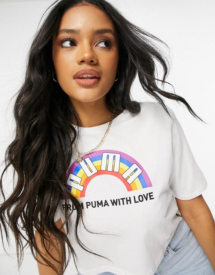 Puma Pride Graphic T-shirt In White