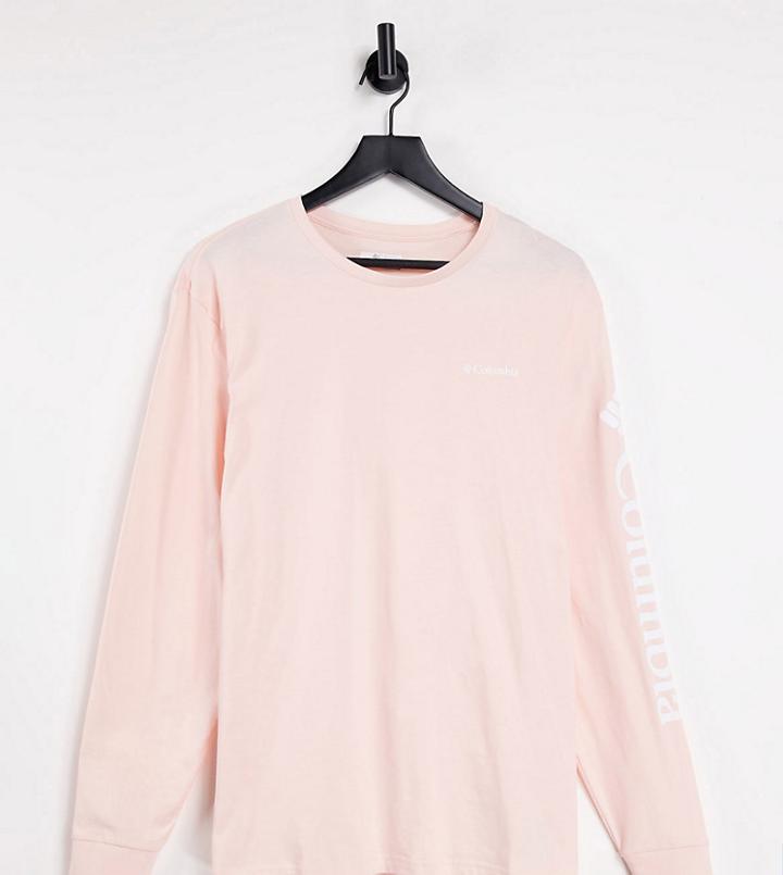 Columbia North Cascades Long Sleeve T-shirt In Pink Exclusive At Asos