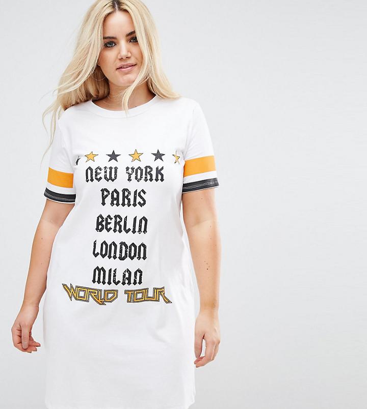Pink Clove T-shirt Dress With Logo - Black