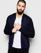Only & Sons Knitted Bomber Jacket - Navy