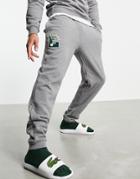 Lacoste Varsity Sweatpants In Gray Exclusive At Asos-grey