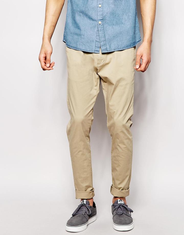 Dr Denim Chinos Heywood Slim Tapered Fit Khaki - Beige