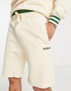 Kickers Core Logo Embroidered Sweat Shorts In Beige-neutral