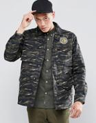 Element Kruger Camo Field Jacket Green With Quilted Lining - Green