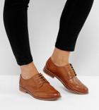 Asos Mojito Wide Fit Leather Brogues - Tan