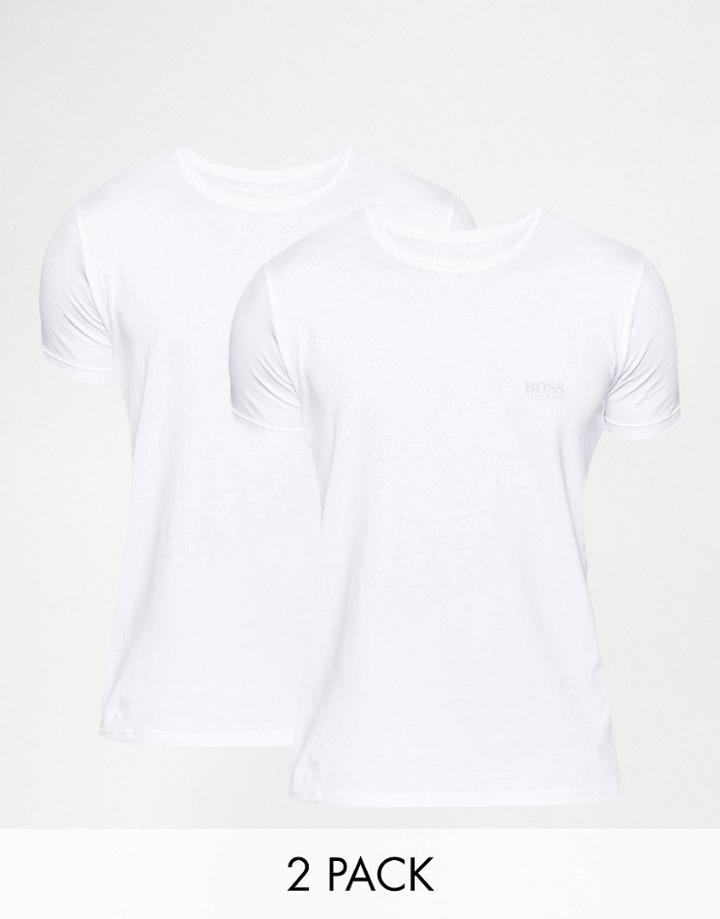 Hugo Boss 2 Pack Cotton Stretch T-shirt In Regular Fit - White