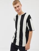 Jack And Jones Originals Box Fit Striped T-shirt - Black