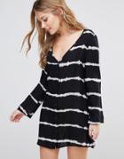 Influence Tie Dye Dress - Black