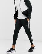 Asos 4505 Super Skinny Training Sweatpants With Side Stripe - Black