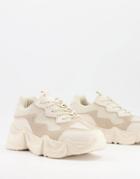 Truffle Collection Chunky Sneakers With Exaggerated Sole In Beige-neutral