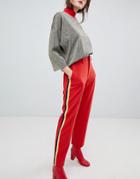 Mads Norgaard Tailored Pants With Stripe - Red