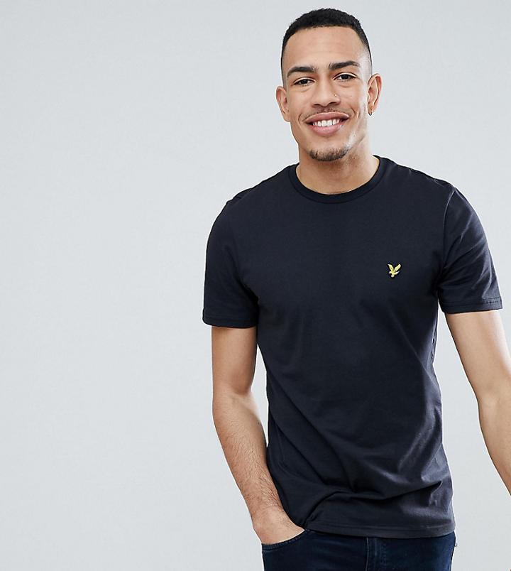 Lyle & Scott Tall Logo T-shirt In Black - Black