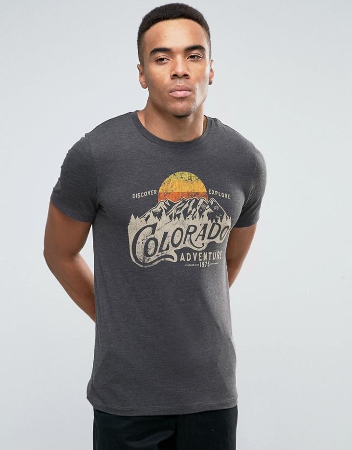 Jack & Jones Vintage T-shirt With Vintage Graphic - Gray