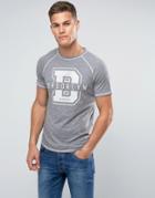 Tom Tailor Crew Neck T-shirt With Print - Gray