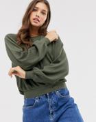 Hollister Slouchy Long Sleeve Top - Green