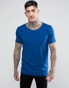 Hugo By Hugo Boss Depus Slim Fit Basic Crew T-shirt - Blue