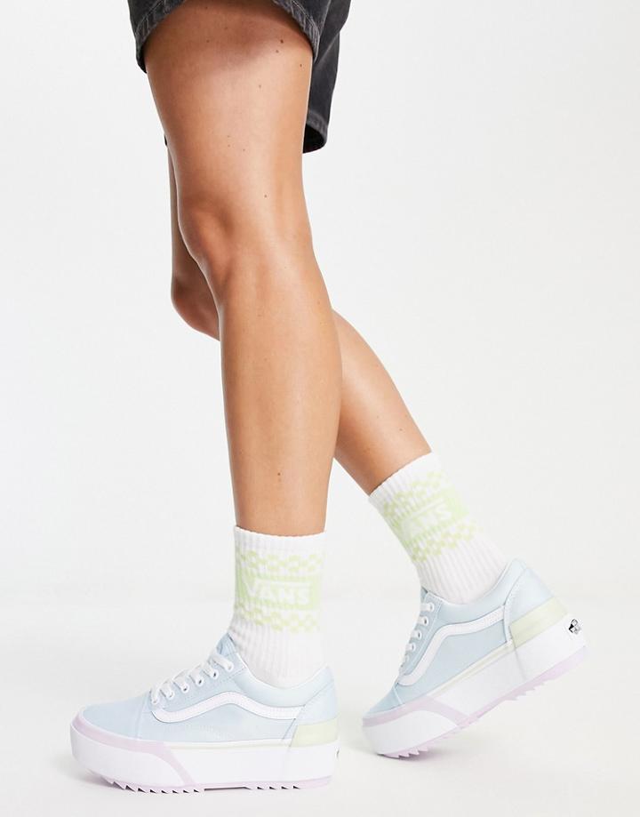 Vans Old Skool Stacked Sneakers In Pastel Color Block-multi
