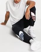 Adidas Originals Tricolor Sweatpants In Black