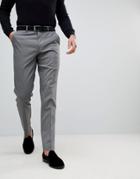 Asos Design Slim Smart Pants In Gray - Gray