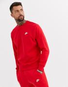 Nike Club Crew Neck Sweat In Red