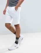 Asos Jersey Skinny Shorts In White - White